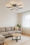 Krom Renk Modern Tasarım Yatak Odası - Salon - Mutfak Gün Işığı Ve Beyaz Led Avize