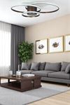 Sole Modern Tasarım Bronz Renk Salon - Mutfak - Hol Beyaz Led 3 Lü Avize