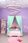 Rings Modern Tasarım Pembe Renk - Yatak Odası - Salon -Çocuk Odası - Mutfak Beyaz Led 3 Lü Avize