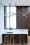 Utku Modern Tasarım Gri Renk Yemek Masası Üstü - Mutfak - Salon Beyaz Led 2 Li Avize