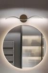 Wave Modern Tasarım Kahverengi Gün Işığı Ledli Banyo - Mutfak - Salon Led Duvar Aplik