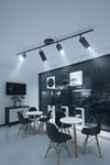 Spoti 4'Lü Siyah Renk (BEYAZ IŞIK) Modern Tasarım Salon - Mutfak - Banyo Spot Ledli Sıralı Avize