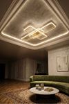 Tetri Modern Tasarım Eskitme Renk Yemek Masası Üstü - Mutfak - Salon Beyaz Işıklı Led Avize